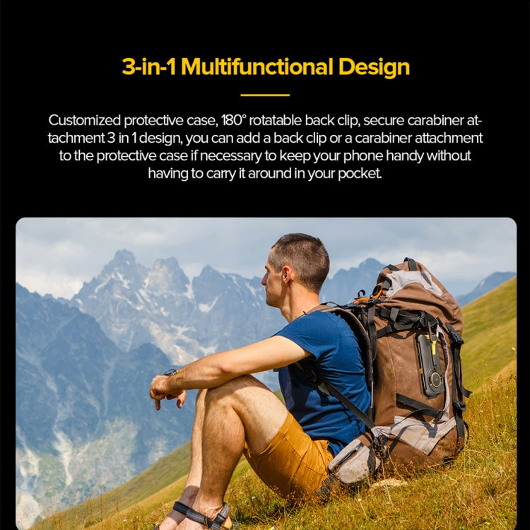 For Ulefone Power Armor 16 Pro / Power Armor 16S Ulefone Back Clip Phone Case with Carabiner(Black) by Ulefone