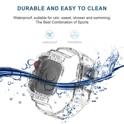 For Apple Watch Ultra 49mm Armor Integrated TPU Watch Band(Transparent) by bashfashion