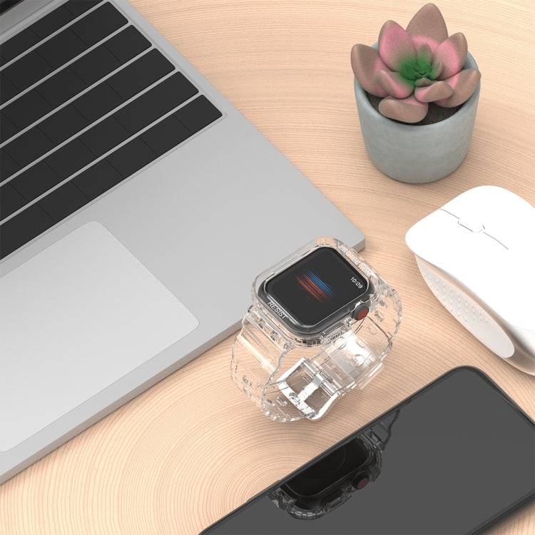 For Apple Watch Ultra 49mm Armor Integrated TPU Watch Band(Transparent) by bashfashion
