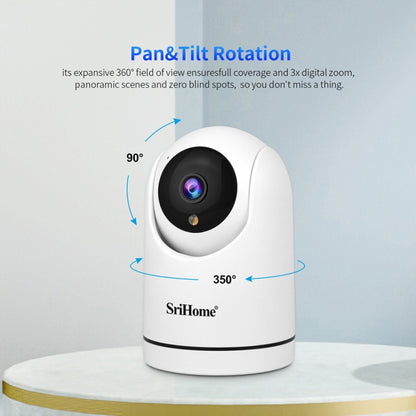 SriHome SH042 2.0MP 1080P HD AI WiFi Pan-tilt Surveillance Camera(US Plug) by SriHome
