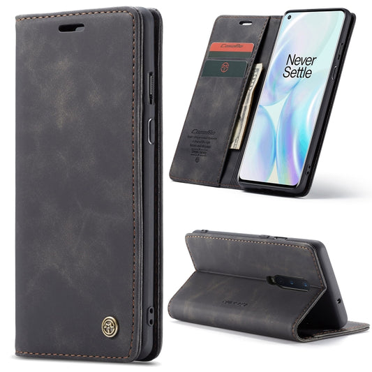 For OnePlus 8 CaseMe Multifunctional Horizontal Flip Leather Case, with Card Slot & Holder & Wallet(Black) by CaseMe