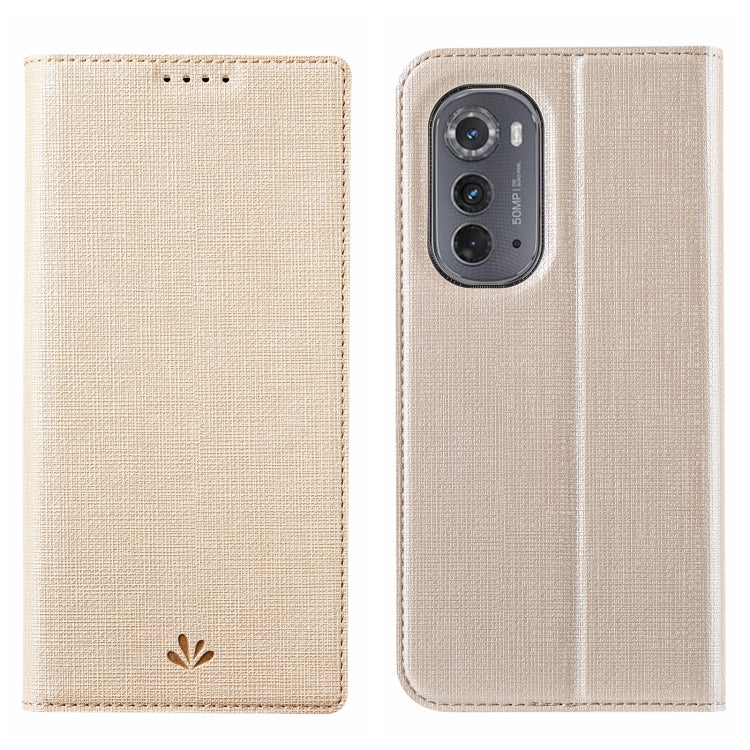 For Motorola Edge 2022 ViLi DMX Series TPU + PU Shockproof Leather Phone Case(Gold) by ViLi