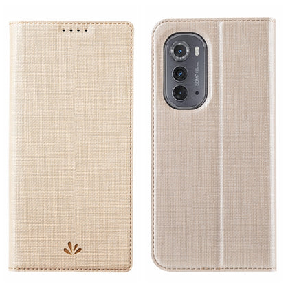 For Motorola Edge 2022 ViLi DMX Series TPU + PU Shockproof Leather Phone Case(Gold) by ViLi