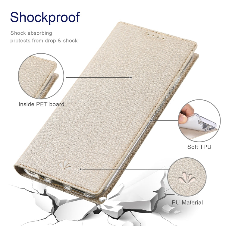 For Motorola Edge 2022 ViLi DMX Series TPU + PU Shockproof Leather Phone Case(Gold) by ViLi
