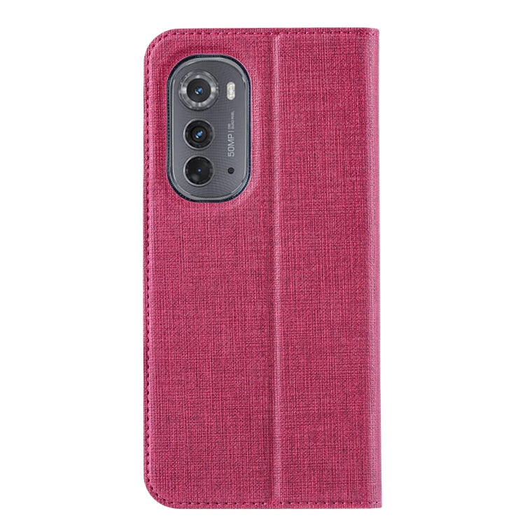 For Motorola Edge 2022 ViLi DMX Series TPU + PU Shockproof Leather Phone Case(Rose Red) by ViLi
