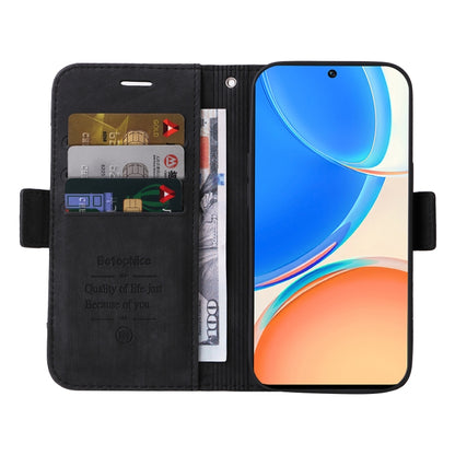 For Honor X8 BETOPNICE Dual-side Buckle Leather Phone Case(Black) by BETOPNICE