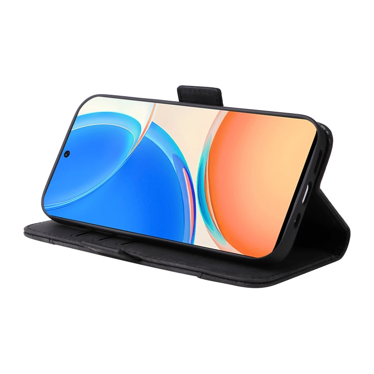 For Honor X8 BETOPNICE Dual-side Buckle Leather Phone Case(Black) by BETOPNICE