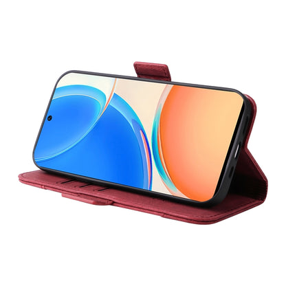 For Honor X8 BETOPNICE Dual-side Buckle Leather Phone Case(Red) by BETOPNICE