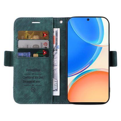 For Honor X8 BETOPNICE Dual-side Buckle Leather Phone Case(Green) by BETOPNICE