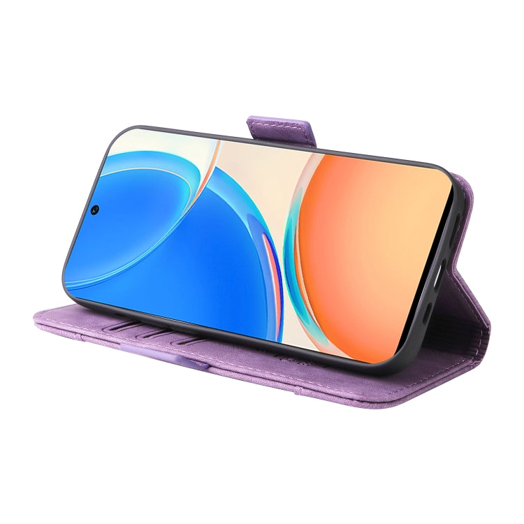 For Honor X8 BETOPNICE Dual-side Buckle Leather Phone Case(Purple) by BETOPNICE