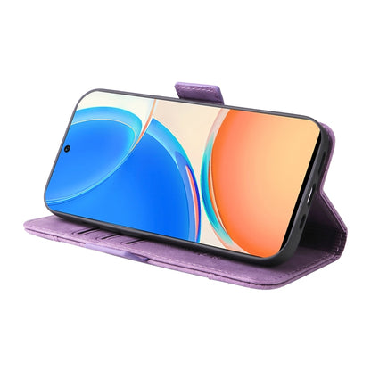 For Honor X8 BETOPNICE Dual-side Buckle Leather Phone Case(Purple) by BETOPNICE