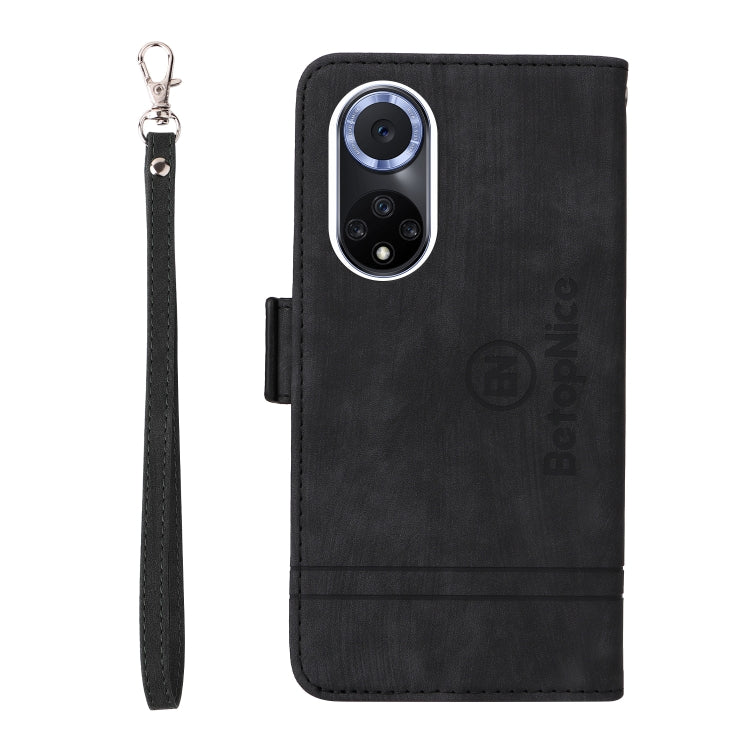 For Huawei nova 9 BETOPNICE Dual-side Buckle Leather Phone Case(Black) by BETOPNICE
