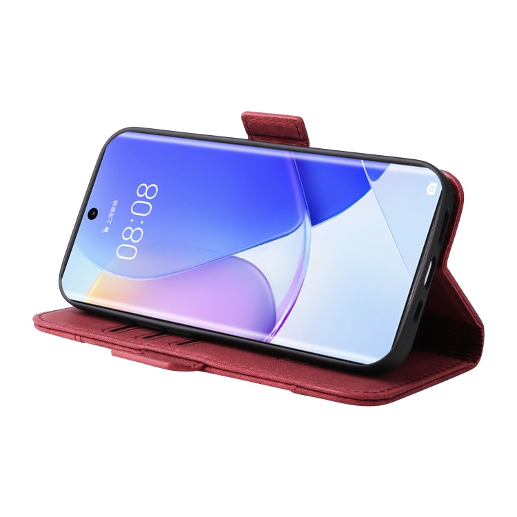 For Huawei nova 9 BETOPNICE Dual-side Buckle Leather Phone Case(Red) by BETOPNICE
