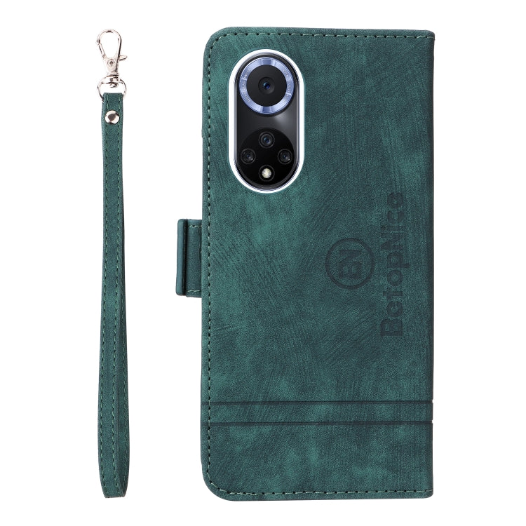 For Huawei nova 9 BETOPNICE Dual-side Buckle Leather Phone Case(Green) by BETOPNICE