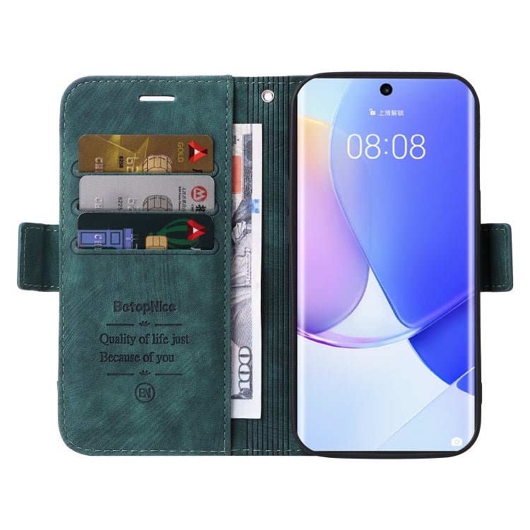For Huawei nova 9 BETOPNICE Dual-side Buckle Leather Phone Case(Green) by BETOPNICE