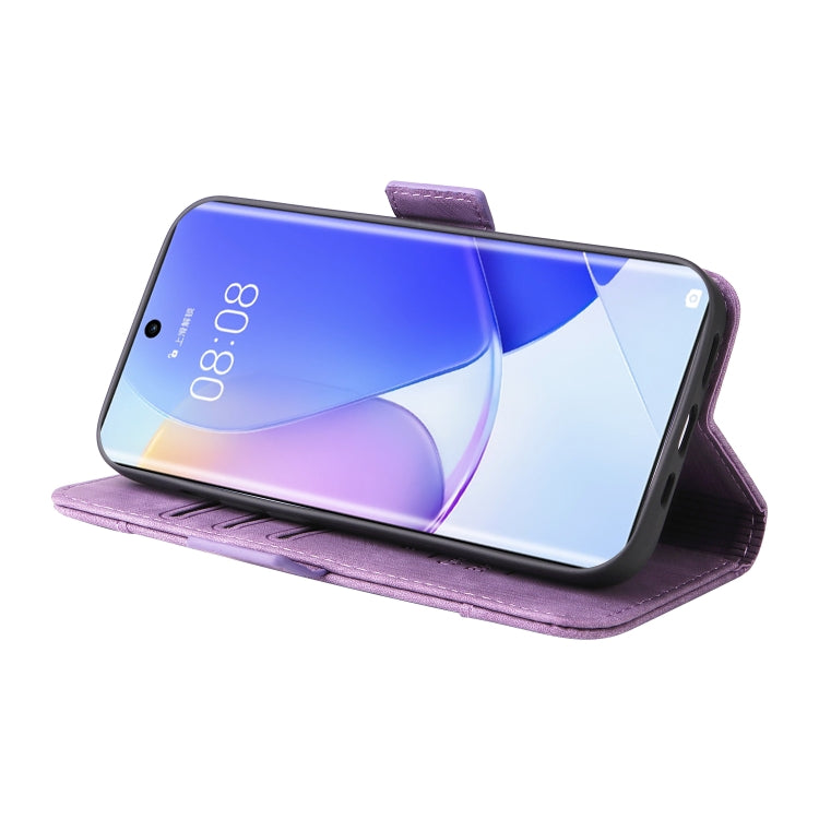 For Huawei nova 9 BETOPNICE Dual-side Buckle Leather Phone Case(Purple) by BETOPNICE