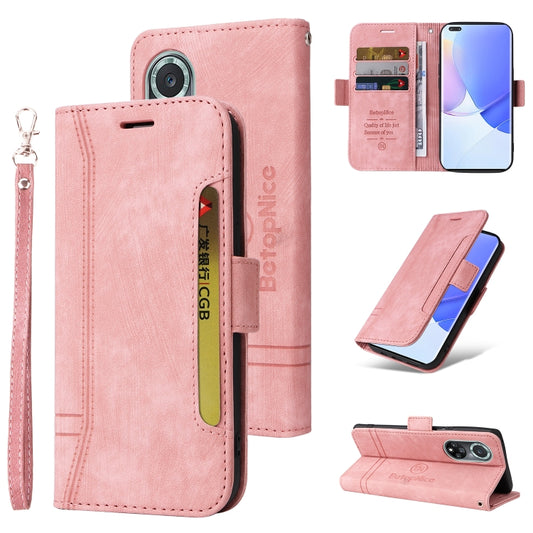 For Huawei nova 9 Pro BETOPNICE Dual-side Buckle Leather Phone Case(Pink) by BETOPNICE
