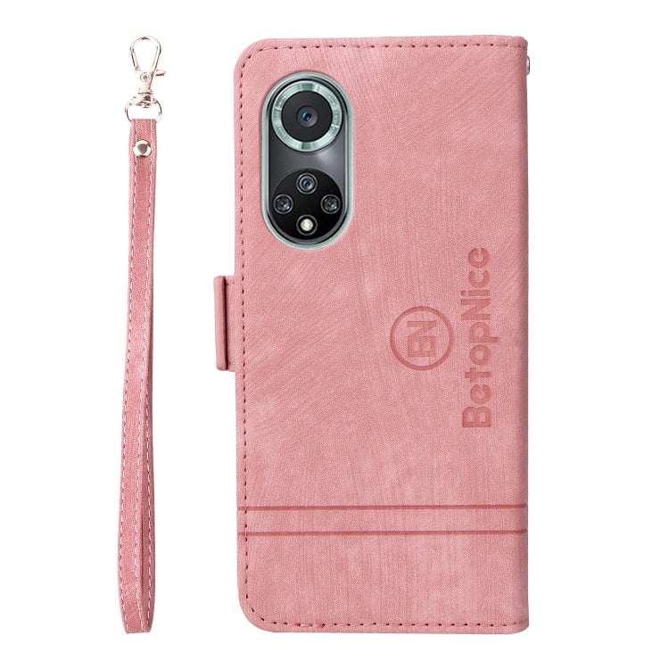 For Huawei nova 9 Pro BETOPNICE Dual-side Buckle Leather Phone Case(Pink) by BETOPNICE