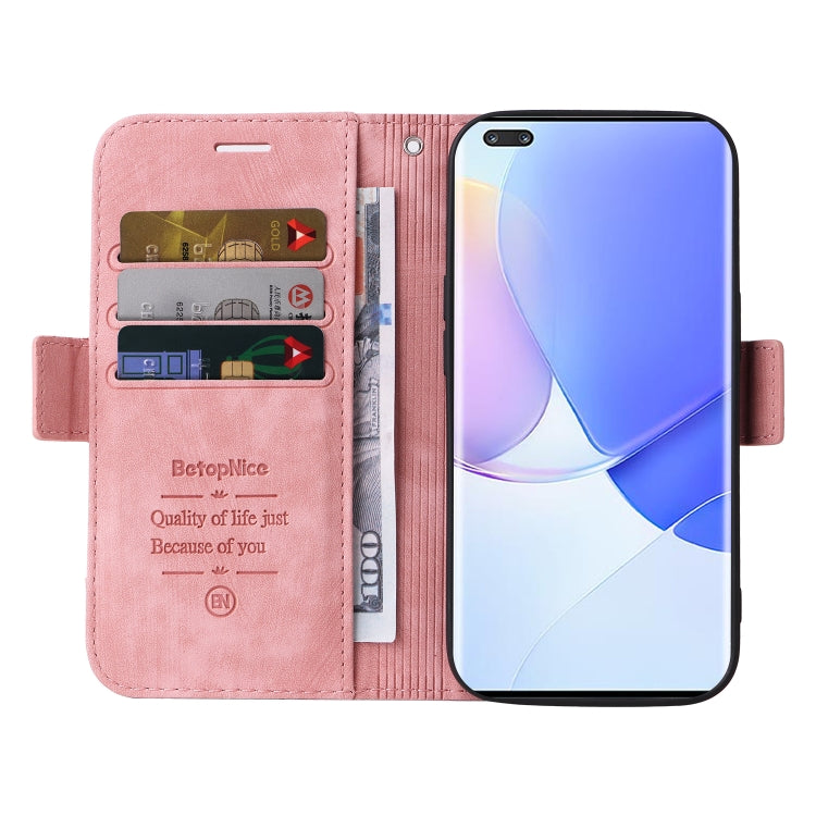 For Huawei nova 9 Pro BETOPNICE Dual-side Buckle Leather Phone Case(Pink) by BETOPNICE