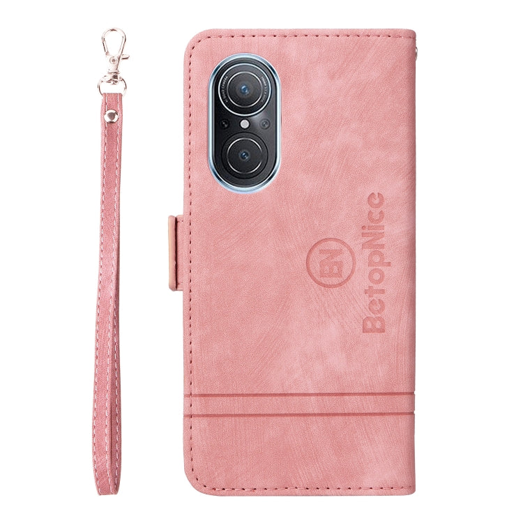 For Huawei nova 9 SE BETOPNICE Dual-side Buckle Leather Phone Case(Pink) by BETOPNICE