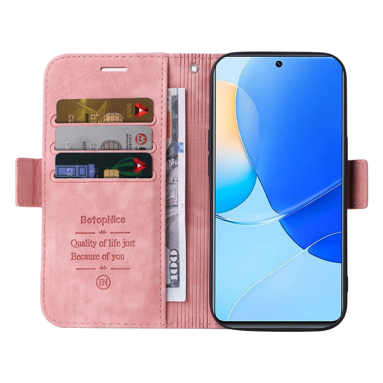 For Huawei nova 9 SE BETOPNICE Dual-side Buckle Leather Phone Case(Pink) by BETOPNICE
