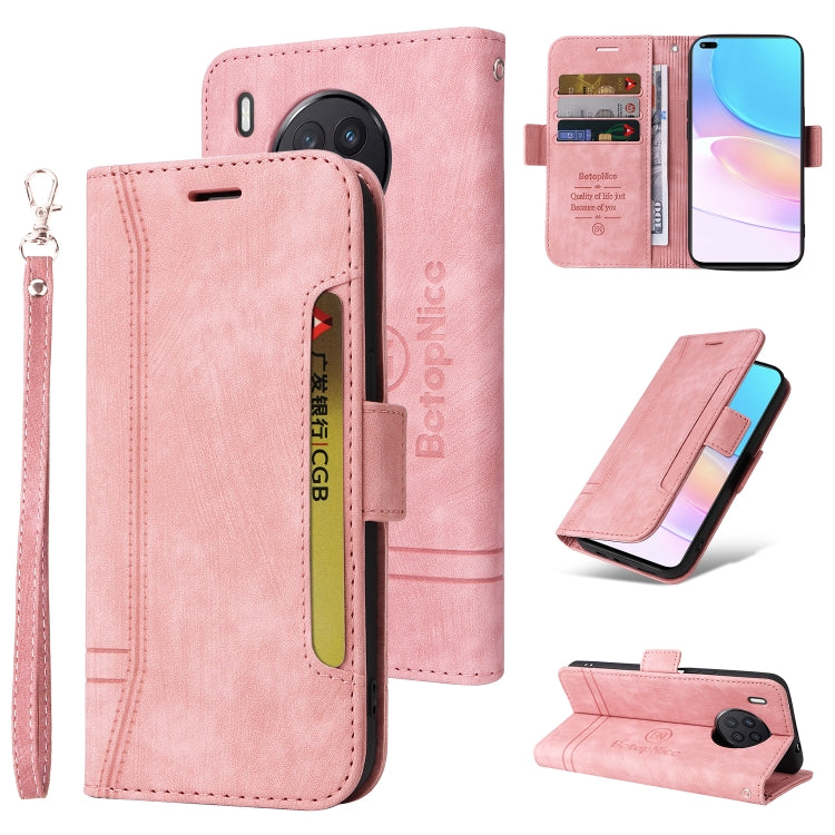For Huawei nova 8i BETOPNICE Dual-side Buckle Leather Phone Case(Pink) by BETOPNICE
