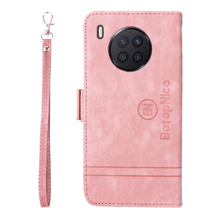 For Huawei nova 8i BETOPNICE Dual-side Buckle Leather Phone Case(Pink) by BETOPNICE