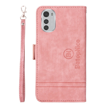 For Motorola Moto E32 BETOPNICE Dual-side Buckle Leather Phone Case(Pink) by BETOPNICE