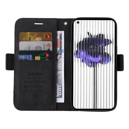 For Nothing Phone 1 BETOPNICE Dual-side Buckle Leather Phone Case(Black) by BETOPNICE