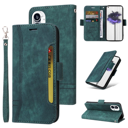 For Nothing Phone 1 BETOPNICE Dual-side Buckle Leather Phone Case(Green) by BETOPNICE