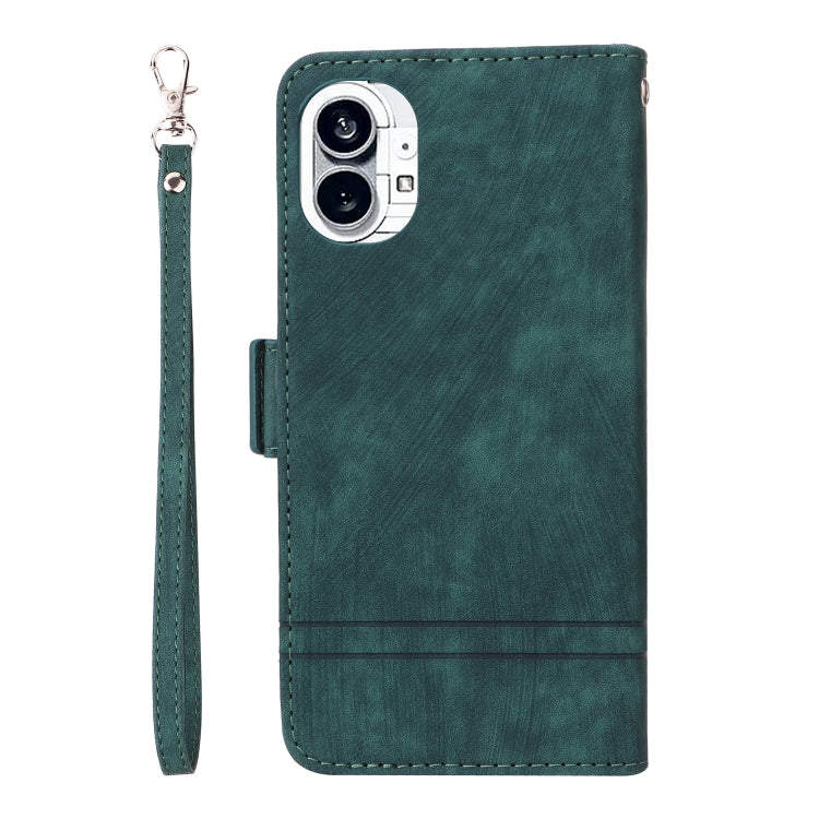 For Nothing Phone 1 BETOPNICE Dual-side Buckle Leather Phone Case(Green) by BETOPNICE