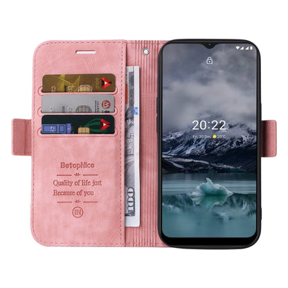 For Nokia G21 BETOPNICE Dual-side Buckle Leather Phone Case(Pink) by BETOPNICE