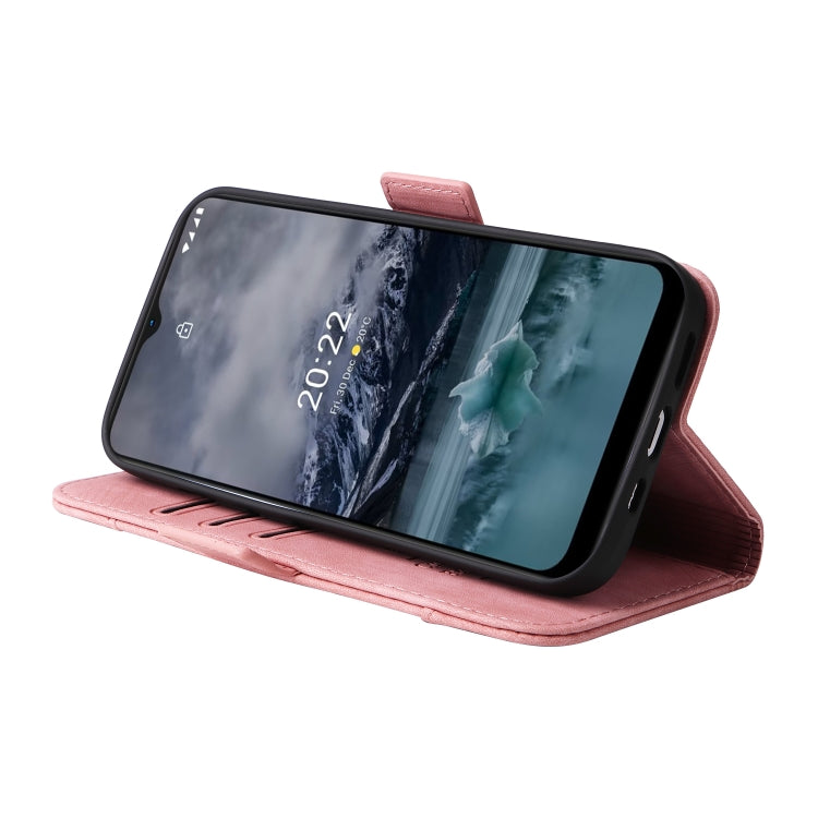 For Nokia G21 BETOPNICE Dual-side Buckle Leather Phone Case(Pink) by BETOPNICE
