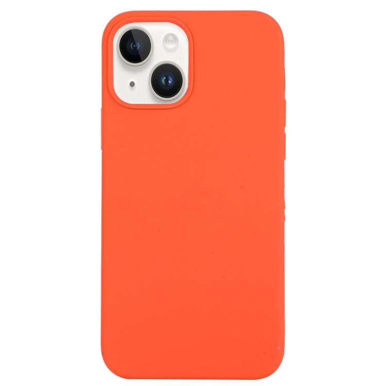 For iPhone 14 Solid Silicone Phone Case(Orange) by bashfashion