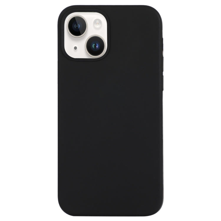For iPhone 14 Solid Silicone Phone Case(Black) by bashfashion