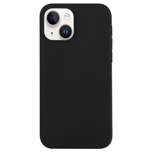For iPhone 14 Solid Silicone Phone Case(Black) by bashfashion
