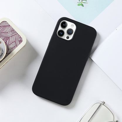 For iPhone 14 Solid Silicone Phone Case(Black) by bashfashion