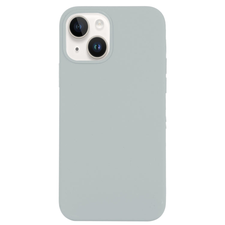 For iPhone 14 Solid Silicone Phone Case(Blue Grey) by bashfashion