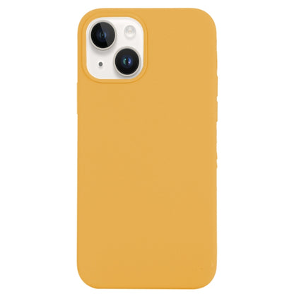 For iPhone 14 Solid Silicone Phone Case(Gold) by bashfashion