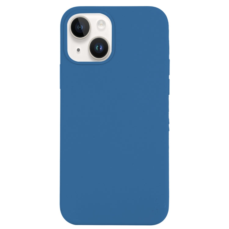 For iPhone 14 Plus Solid Silicone Phone Case(Sea Blue) by bashfashion