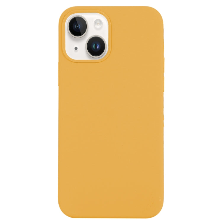 For iPhone 14 Plus Solid Silicone Phone Case(Gold) by bashfashion