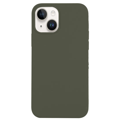 For iPhone 14 Plus Solid Silicone Phone Case(Olive Green) by bashfashion