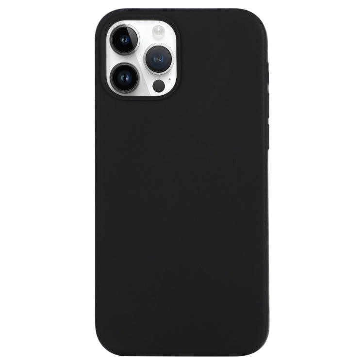 For iPhone 14 Pro Solid Silicone Phone Case(Black) by bashfashion
