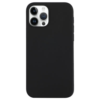 For iPhone 14 Pro Solid Silicone Phone Case(Black) by bashfashion