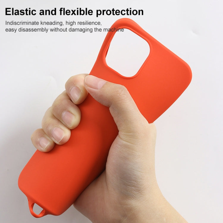 For iPhone 14 Pro Solid Silicone Phone Case(Sea Blue) by bashfashion