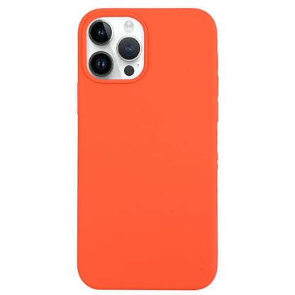 For iPhone 14 Pro Max Solid Silicone Phone Case(Orange) by bashfashion