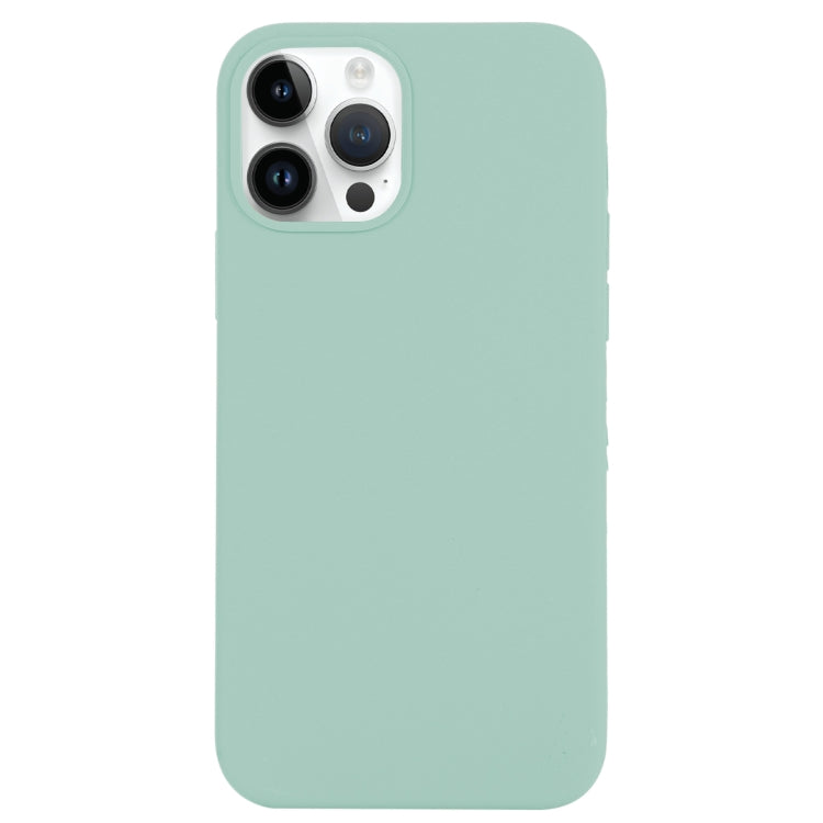 For iPhone 14 Pro Max Solid Silicone Phone Case(Emerald Green) by bashfashion