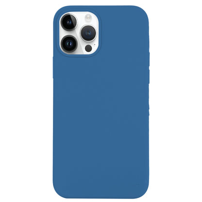 For iPhone 14 Pro Max Solid Silicone Phone Case(Sea Blue) by bashfashion