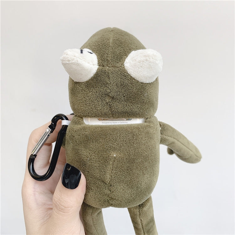 For AirPods 1 / 2 Plush Cute Frog Doll Headphone Protective Case with Hook by bashfashion