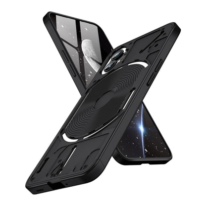 For Nothing Phone 1 GKK Three Stage Splicing Full Coverage PC Phone Case(Black) by GKK